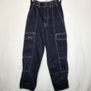 BDG Urban Outfitters Black Cargo Relaxed High Waist Skate Jean Size 27